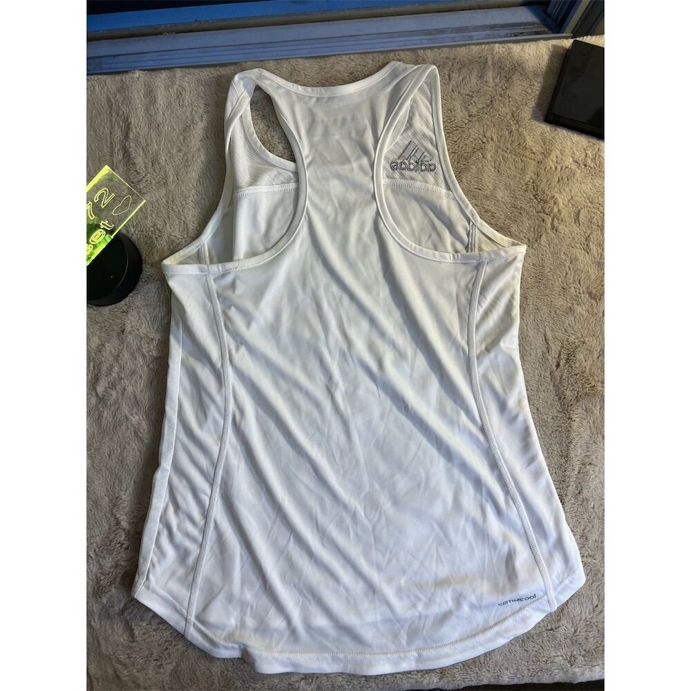 Adidas Women's Climacool Compression Tank Top White Standard Size S Sleeveless - Picture 7 of 8
